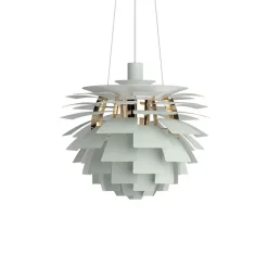 PH Artichoke Ø480 Taklampa Dusty Green/brass V4