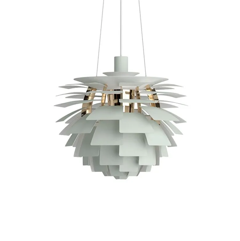 PH Artichoke Ø480 Taklampa Dusty Green/brass V4