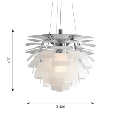 PH Artichoke Ø480 taklampa glass V4