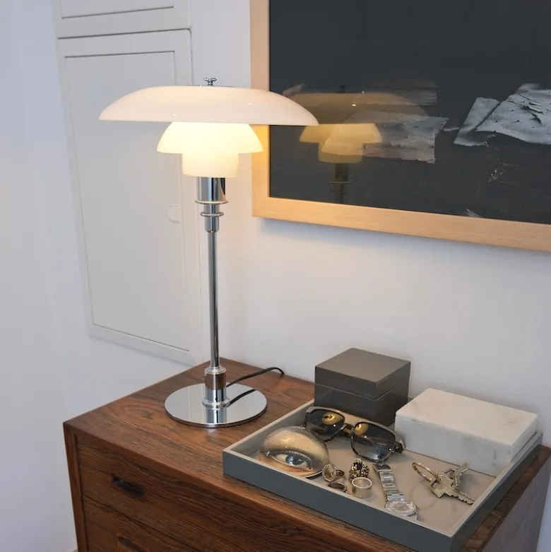 PH 3/2 Bordslampa glass/chrome
