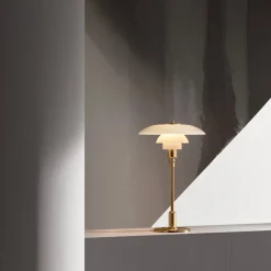 PH 2/1 Bordslampa glass/metalised brass