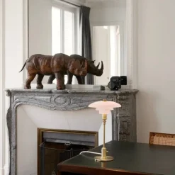 PH 2/1 bordslampa pale rose/brass