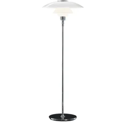 PH 4½-3½ Golvlampa glass/chrome