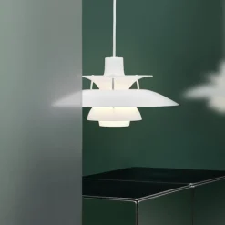 PH 5 Ø320 opal taklampa opal white