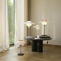 PH 80 Portabel bordslampa chrome/opal white