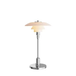 PH 2/1 portable bordslampa glass/chrome