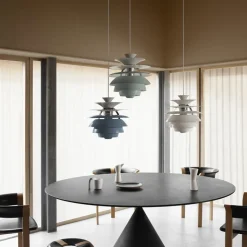 PH Snowball taklampa Dusty blue/chrome