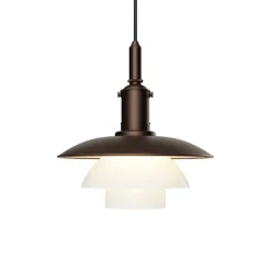 PH 3/3 Taklampa Aged brass/opal glass