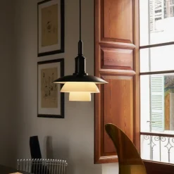 PH 3/3 Taklampa Aged brass/opal glass