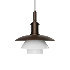 PH 3/3 Taklampa Aged brass/opal glass