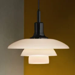 PH 3/3 taklampa black/whitet opal glass