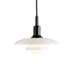 PH 3/2 taklampa glass/black metalised