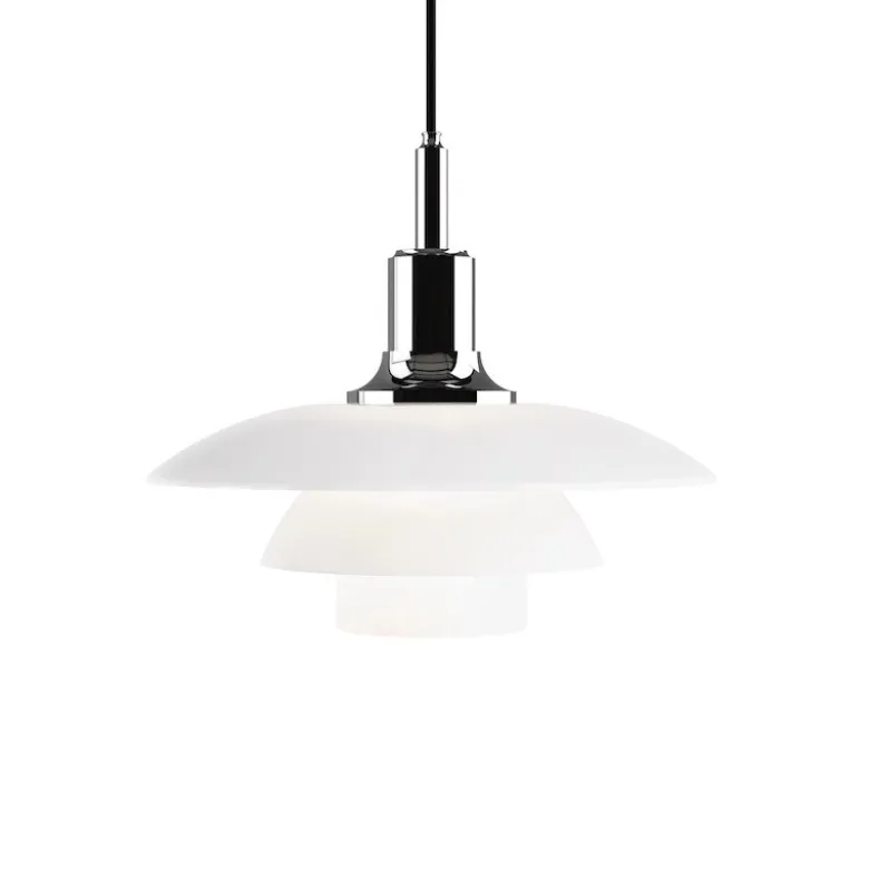 PH 3½-3 Taklampa glass/chrome