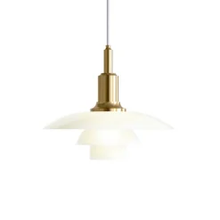 PH 3/2 Taklampa glass/metalised brass