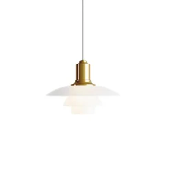 PH 2/1 Taklampa glass/metalised brass