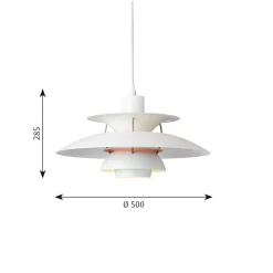 PH 5 Ø500 taklampa hues of rose