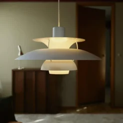 PH 5 Ø500 taklampa monochrome white