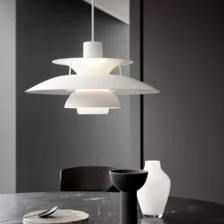 PH 5 Ø500 taklampa monochrome white
