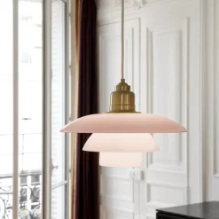 PH 3½-3 taklampa pale rose/brass