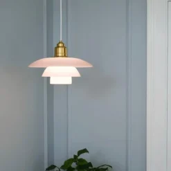 PH 3½-3 taklampa pale rose/brass