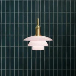 PH 3/3 taklampa pale rose/brass
