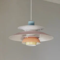 PH 5 Ø500 taklampa pastels blue rose peach