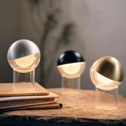Pila portabel bordslampa brushed aluminium