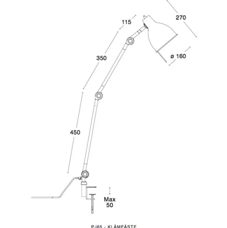 PJ65 bordslampa vit
