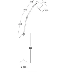PJ80 golvlampa oxblod