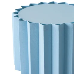 Plissé bordslampa pale blue