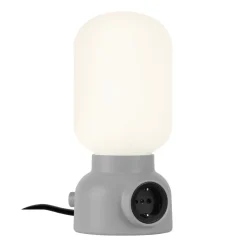 Plug lamp bordslampa aluminiumgrå