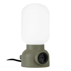 Plug lamp bordslampa pudergrön