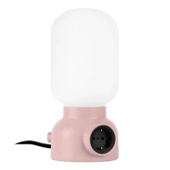 Plug lamp bordslampa puderrosa
