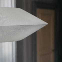 Pollux Ø75 taklampskärm benvit plisserad