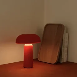 Porta portabel bordslampa röd