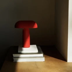 Porta portabel bordslampa röd