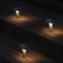Porta portabel bordslampa vit