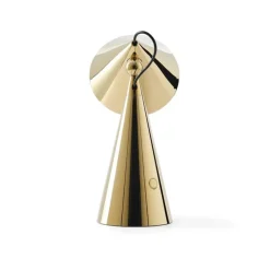 Pose portabel bordslampa guld