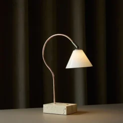 Question portabel bordslampa koppar/opal