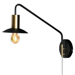 Quinn vägglampa kort Matt svart