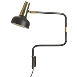 Ray Vägglampa svart/mässing