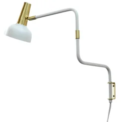 Ray Vägglampa vit/mässing