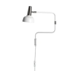 Ray vägglampa vit/nickel