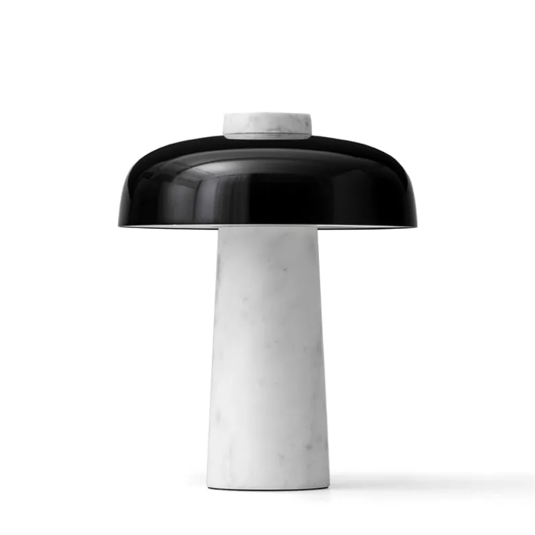 Reverse bordslampa Carrara marmor/svart