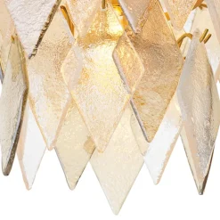 Rhombus Large Chandelier taklampa Antik mässing/glas