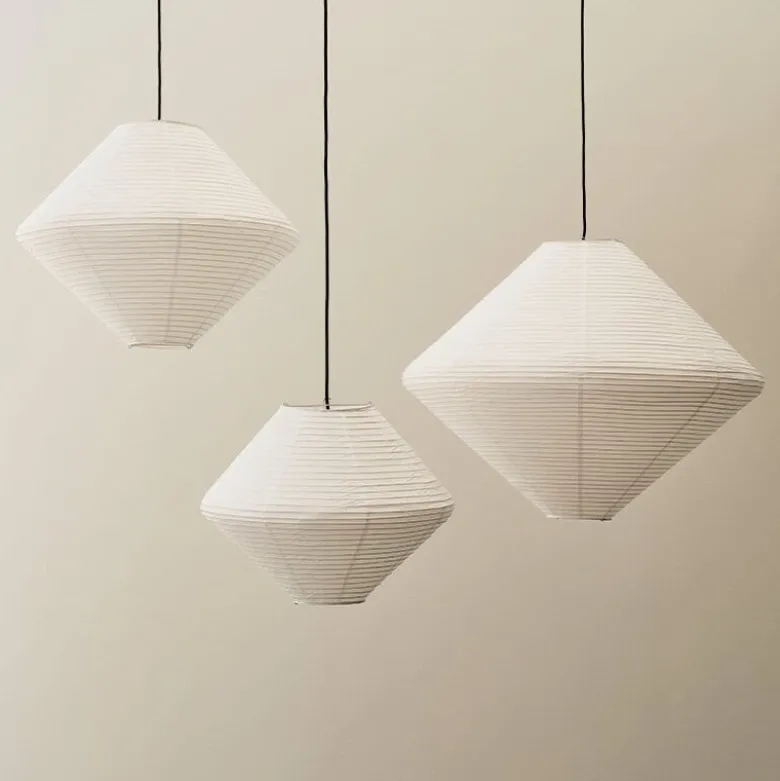 Rice paper shade Diamond lampskärm Ø50 vit