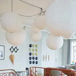 Rice paper shade Ø80 lampskärm vit