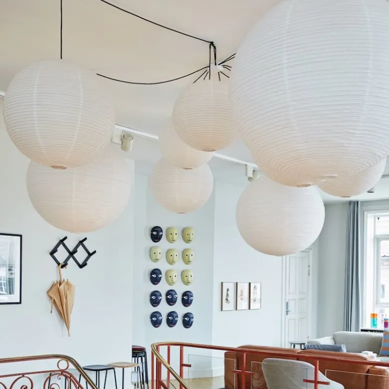 Rice paper shade Ø80 lampskärm vit