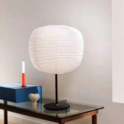 Rice Paper Shade till Common Lampfot Peach Lampskärm Vit