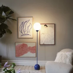 Ripley golvlampa blå/vit